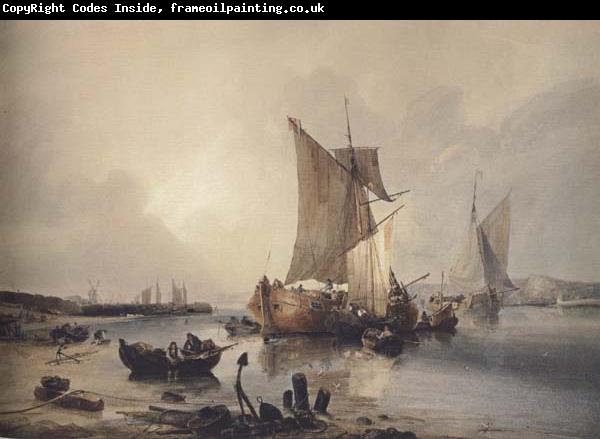 Samuel Owen Loading boats in an estuary (mk47)